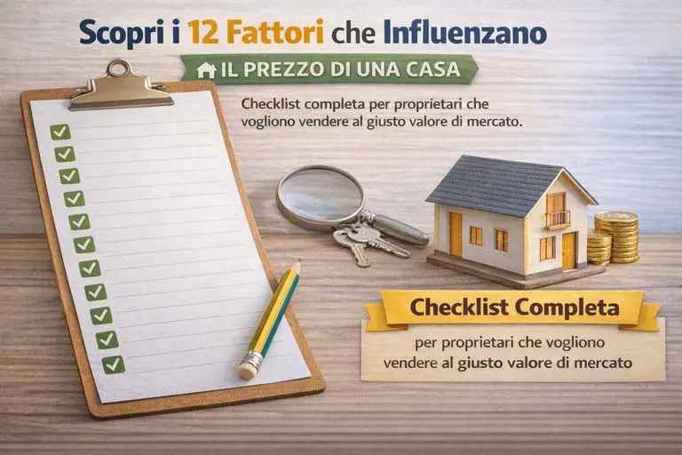 Checklist dei fattori che determinano il prezzo di vendita di una casa