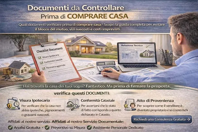 Verifica documenti immobile prima dell'acquisto con visure e perizie tecniche