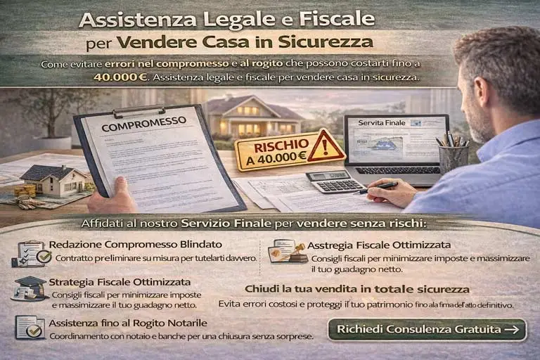 Compromesso di vendita casa con assistenza legale professionale e notaio