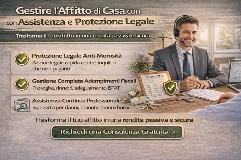 Gestire l'affitto di casa con un'assistenza professionale continua e protezione legale
